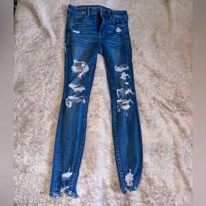 American Eagle High Waisted Ripped Jeans (8)